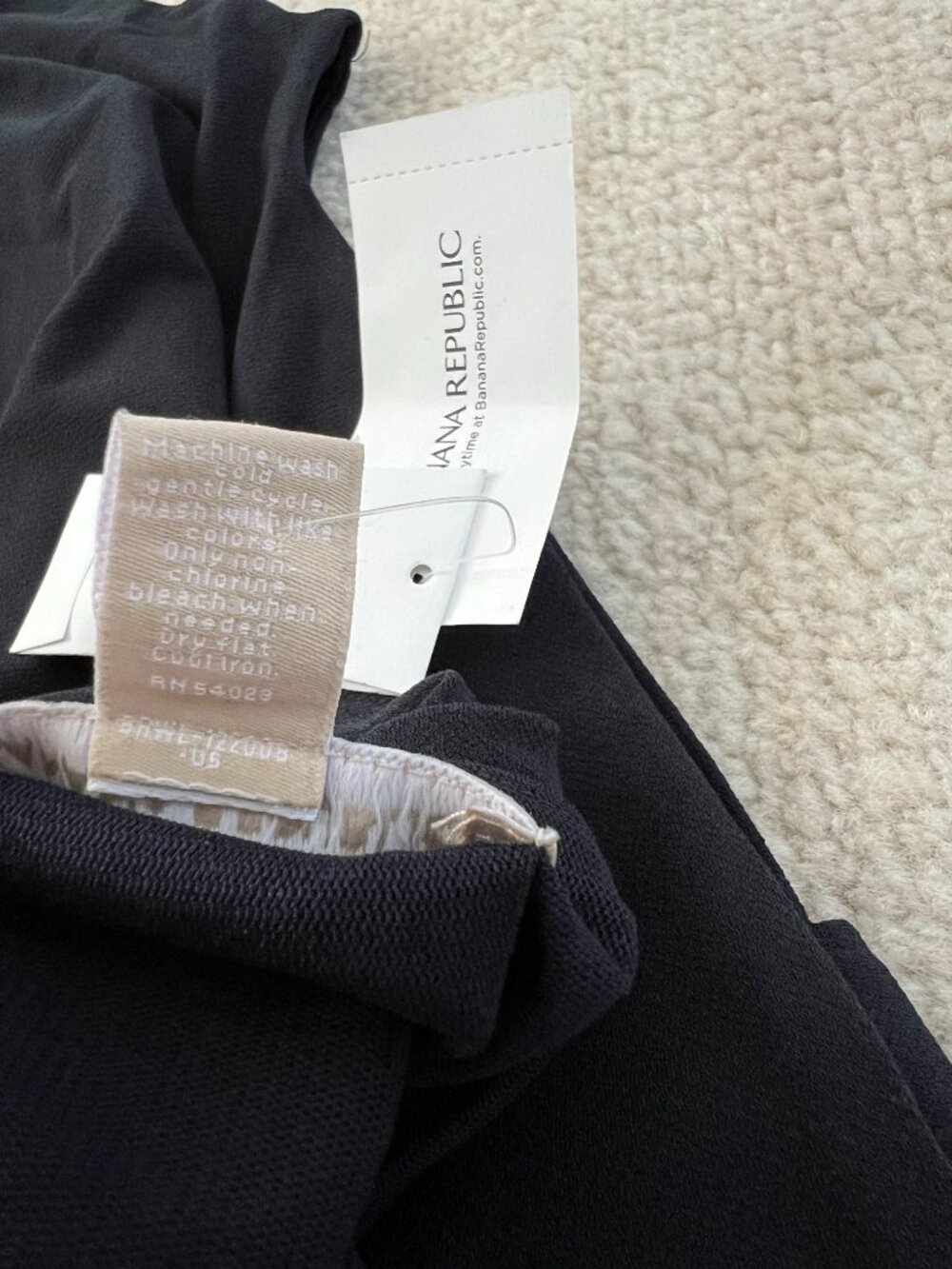NWT Banana Republic Side Drape Ruched Tulip Blue Midi Dress L Career - Picture 9 of 9